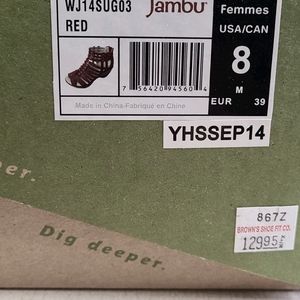 Sz 8 (39) Jambu Wedge Sandals